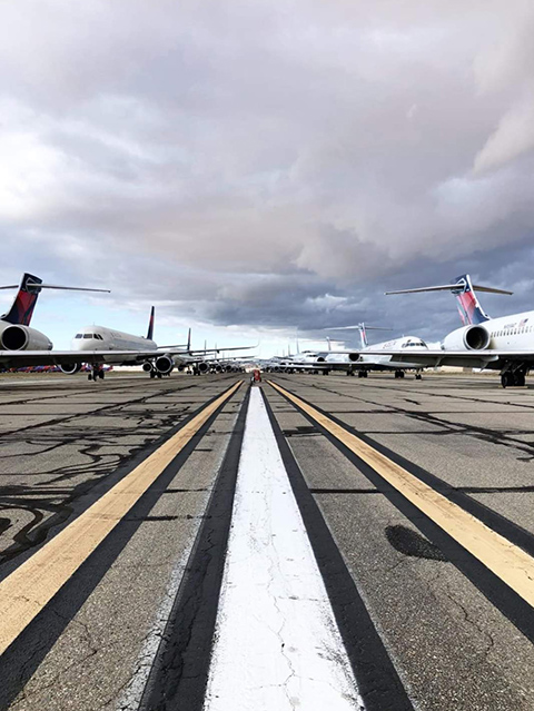 aircraft storage at Victorville, CA