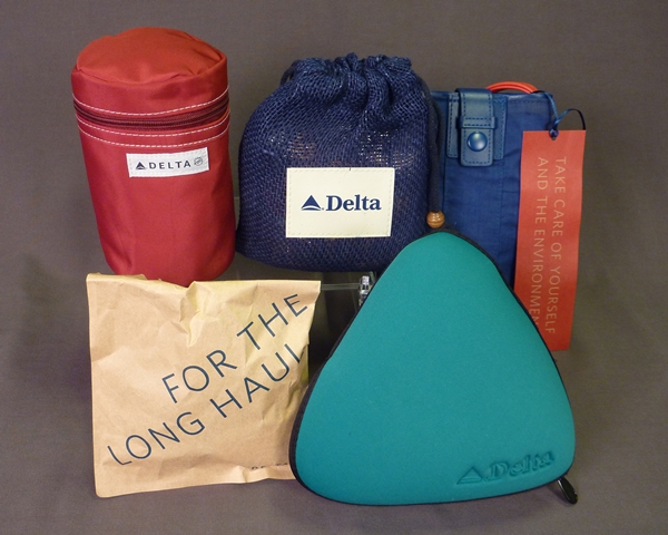 Variety of Delta amenity kits from early 2000s-2014.