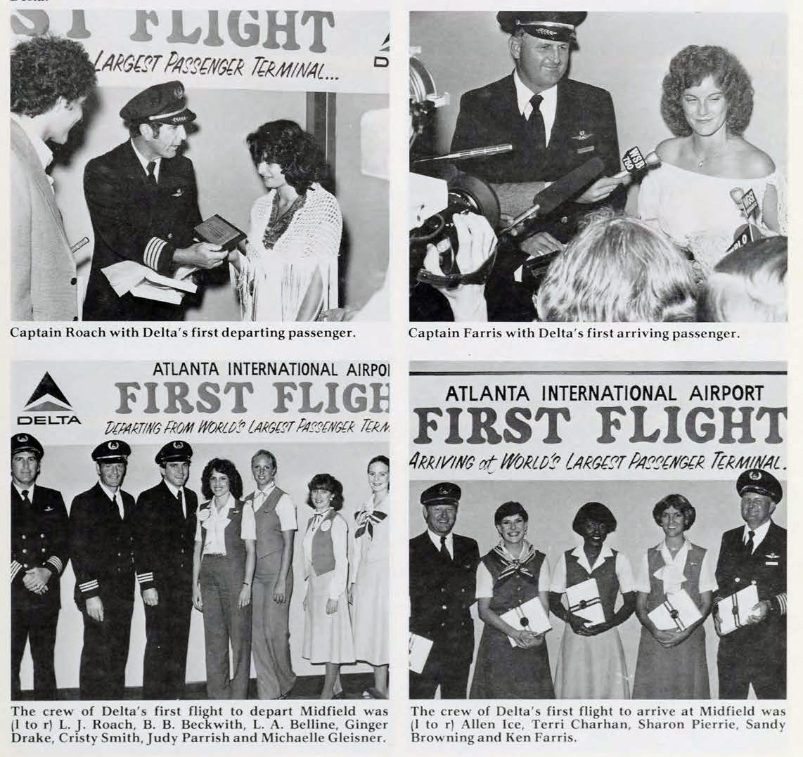 Delta first flights ATL MidField Terminal 9/21/1980