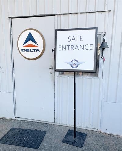 Hangar sale entrance