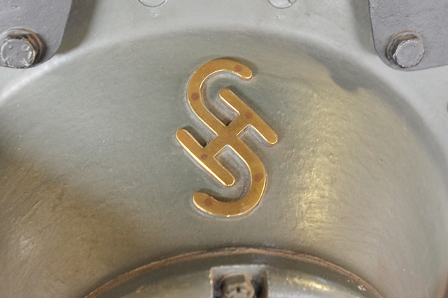 Siemens-Halske logo on engine