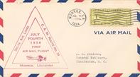Airmail first flight cover, Monroe, 1934