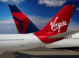 Delta-Virgin Atlantic aircraft tails