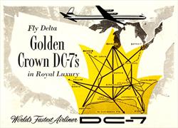 Fly Delta Golden Crown DC-7s ad detail