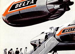 Delta Timetable, 2/1/1962 cover