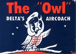 Delta Owl Aircoach Service brochure