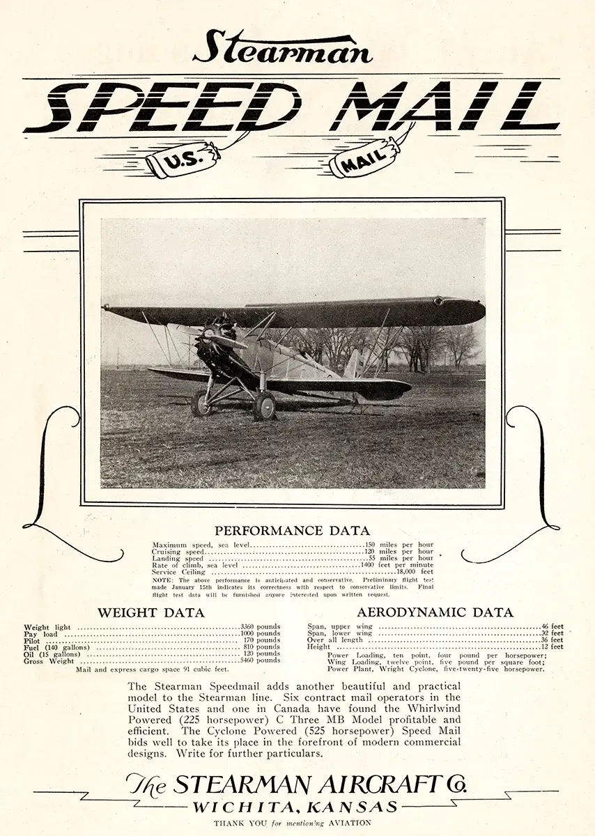 Stearman C3B Ad 1928